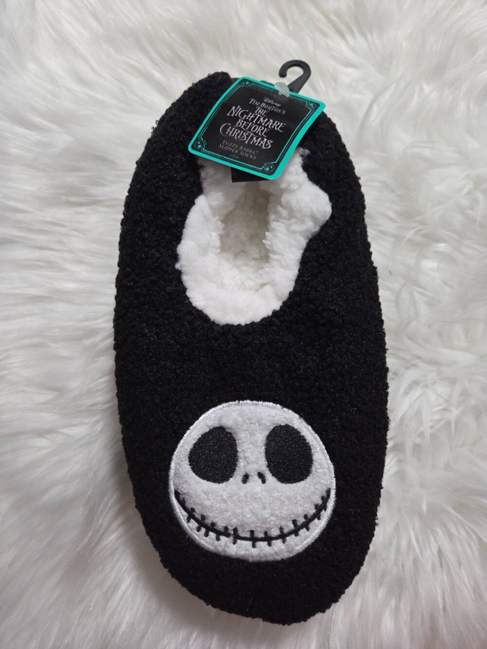 Nightmare Before Christmas Jack Fuzzy Slipper Socks